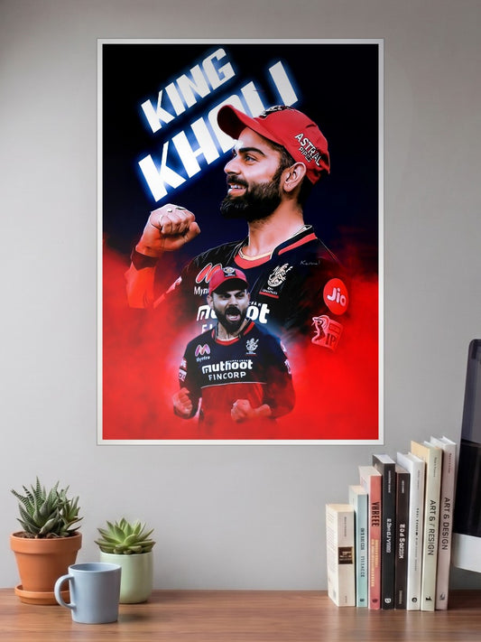 King Kohli Play Bold | RCB | Cricket Poster