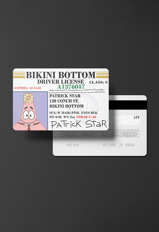 Patrick Star credit card skin