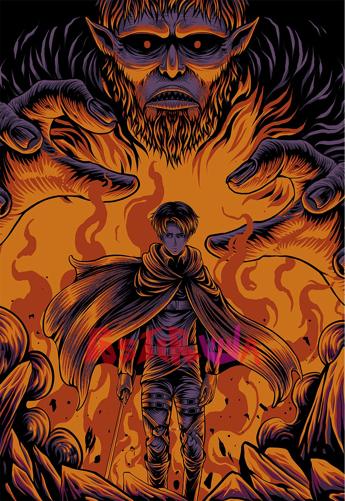 Attack on Titan: Levi's Stand Against the Titans | Levi Ackerman | Anime Poster