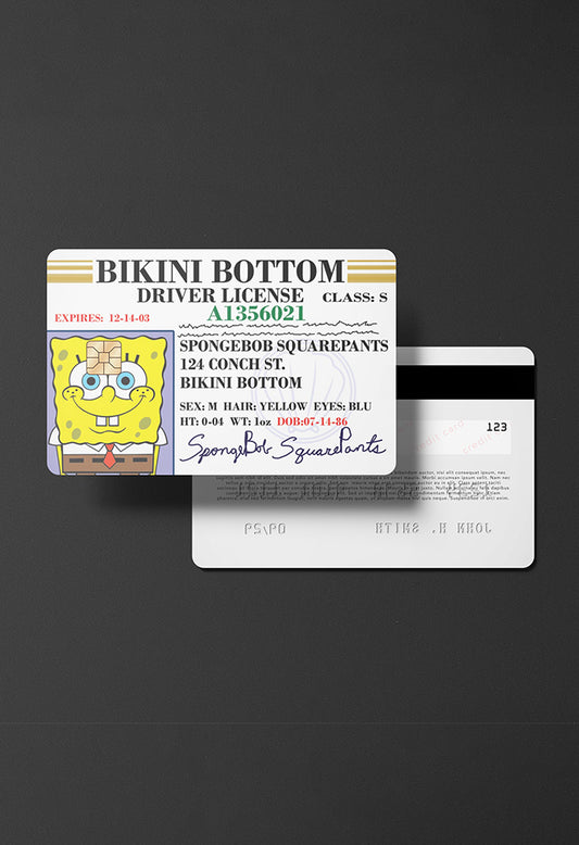 Spongebob credit card skin