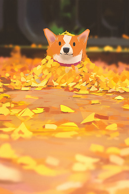 Cute Orange Dog Poster