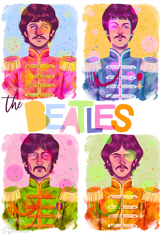 Beatles Band Poster