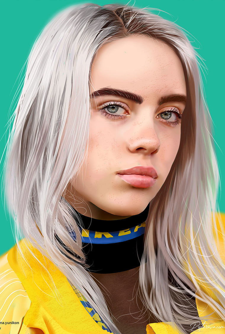 Billie Eilish headshot Poster