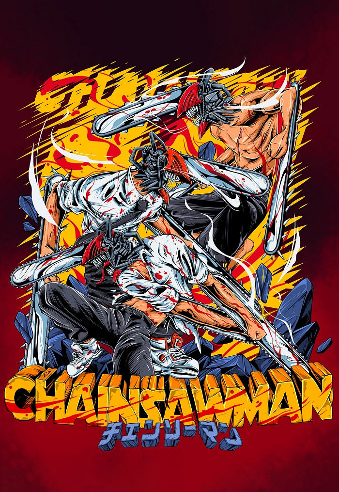 Chainsaw Man Spill Art Poster