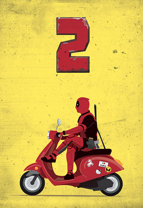Deadpool Scooter Poster