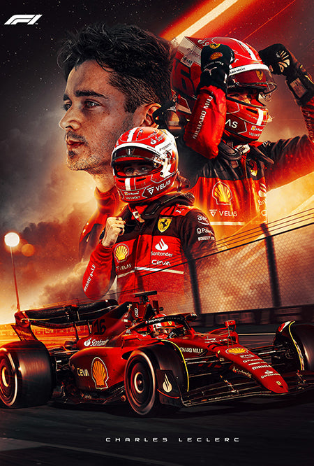 Charles Leclerc Ferrari F1 Poster