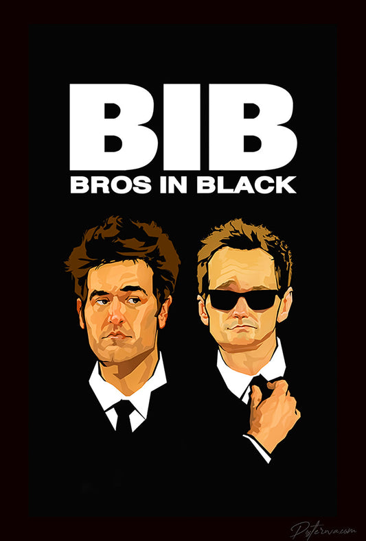Bros in Black Poster