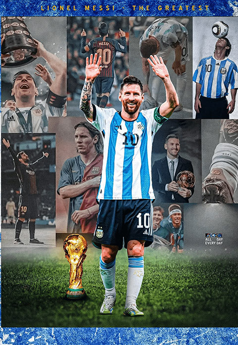 Lionel Messi collage Poster