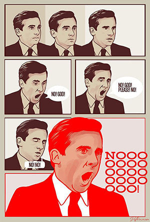 Michael Scott 'NOOOOOO' - The Office Poster