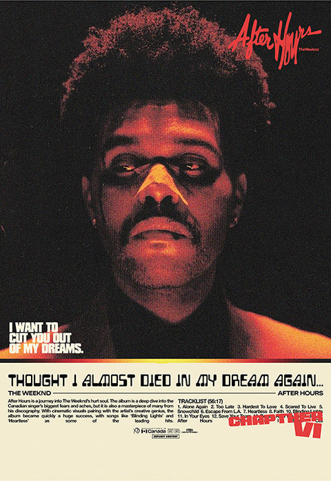 The Weeknd Lyrics Poster